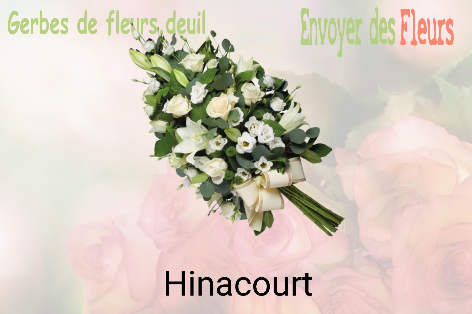 Gerbe de fleurs de deuil livrée à Hinacourt